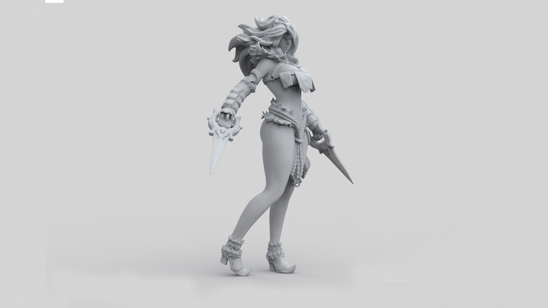 female warrior figurine