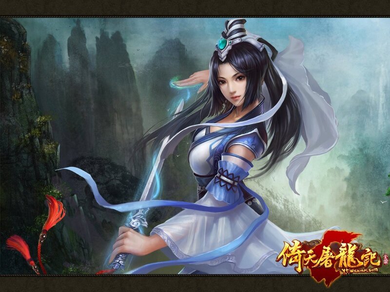 female warrior in a fantasy landscape