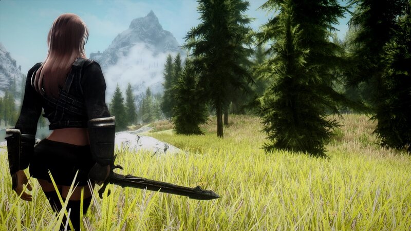 female warrior in a forest