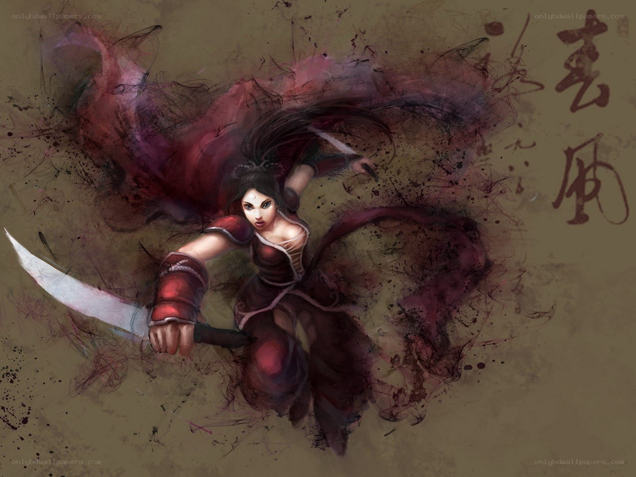 female warrior in action