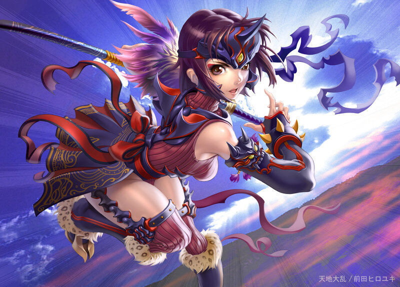 female warrior in action