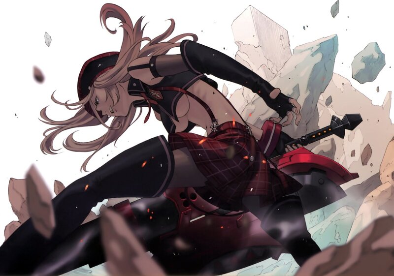Female Warrior in Action — Black