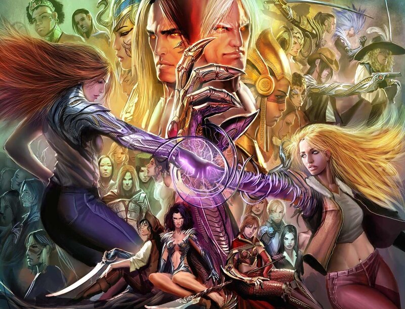 Female Warrior in Action — Purple