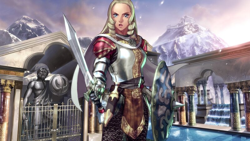 female warrior in ancient setting
