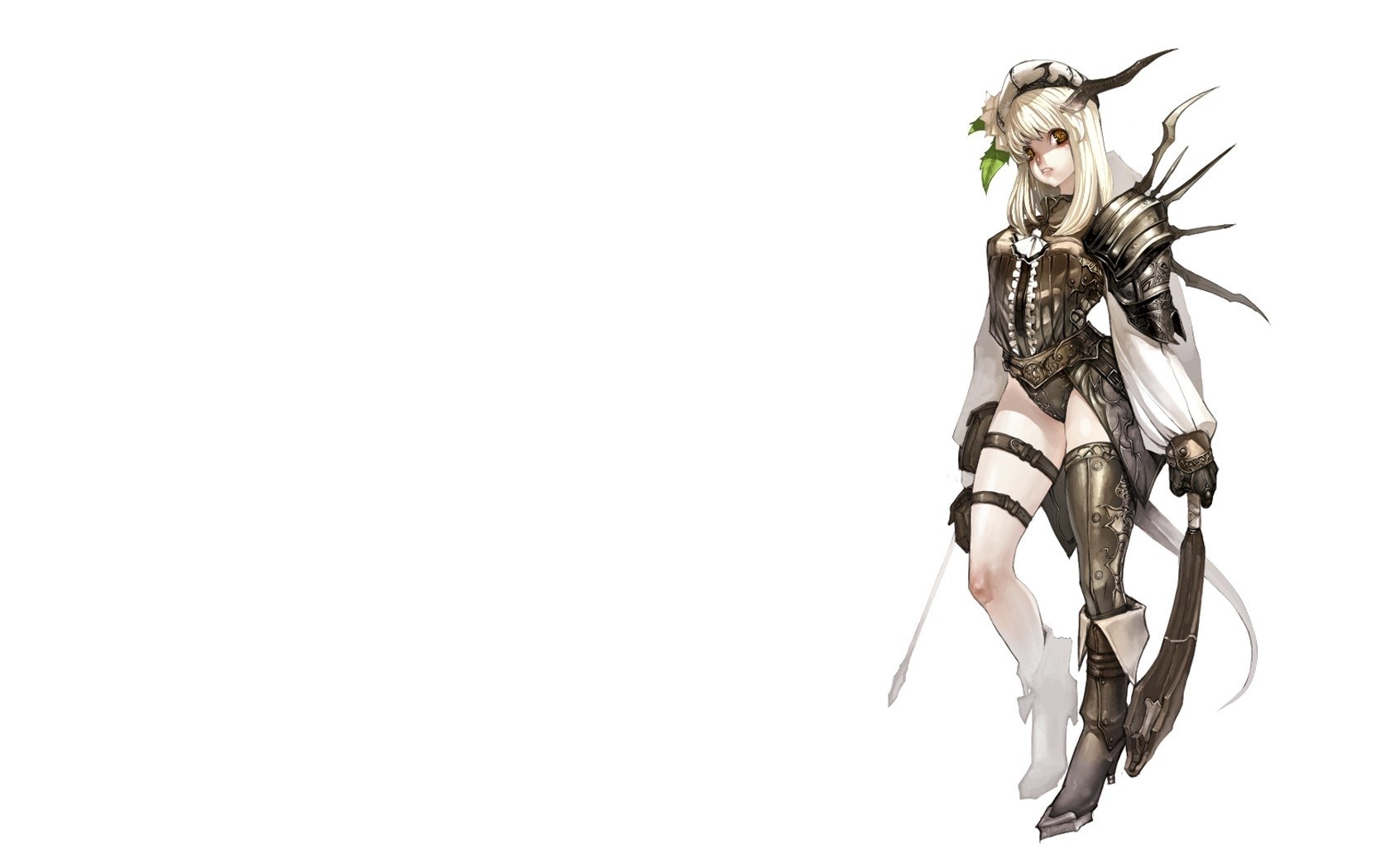 female warrior in armor