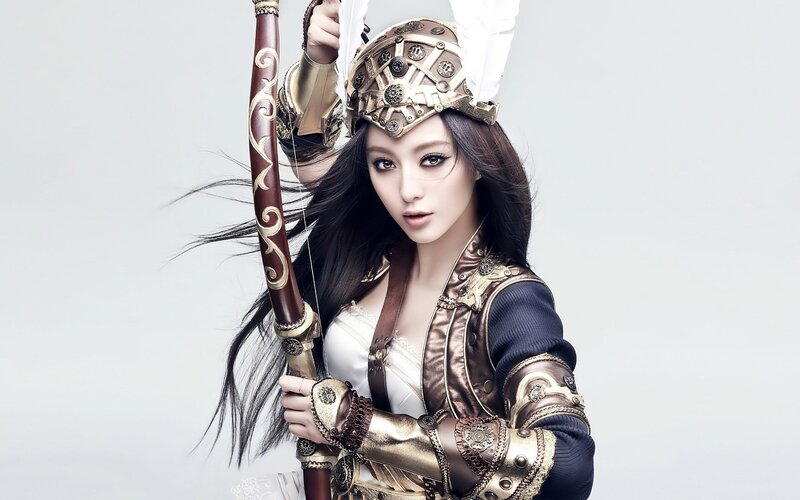 female warrior in armor
