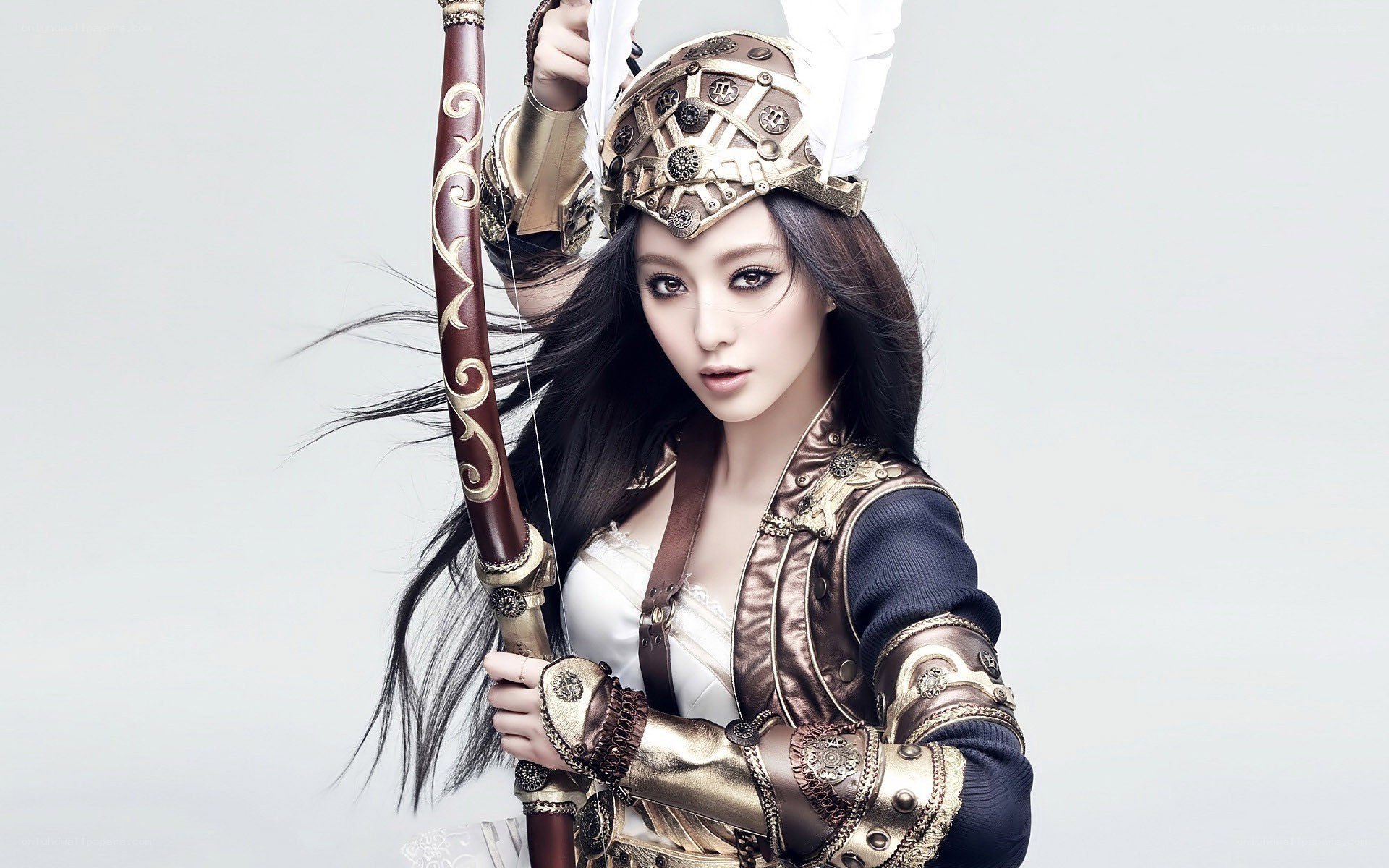 female warrior in armor