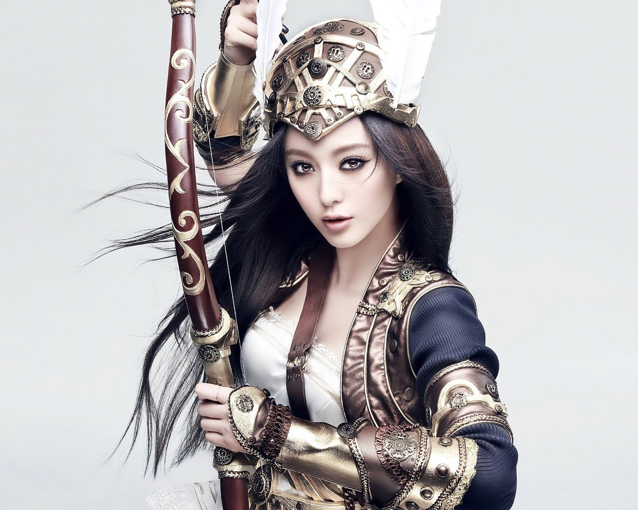 female warrior in armor