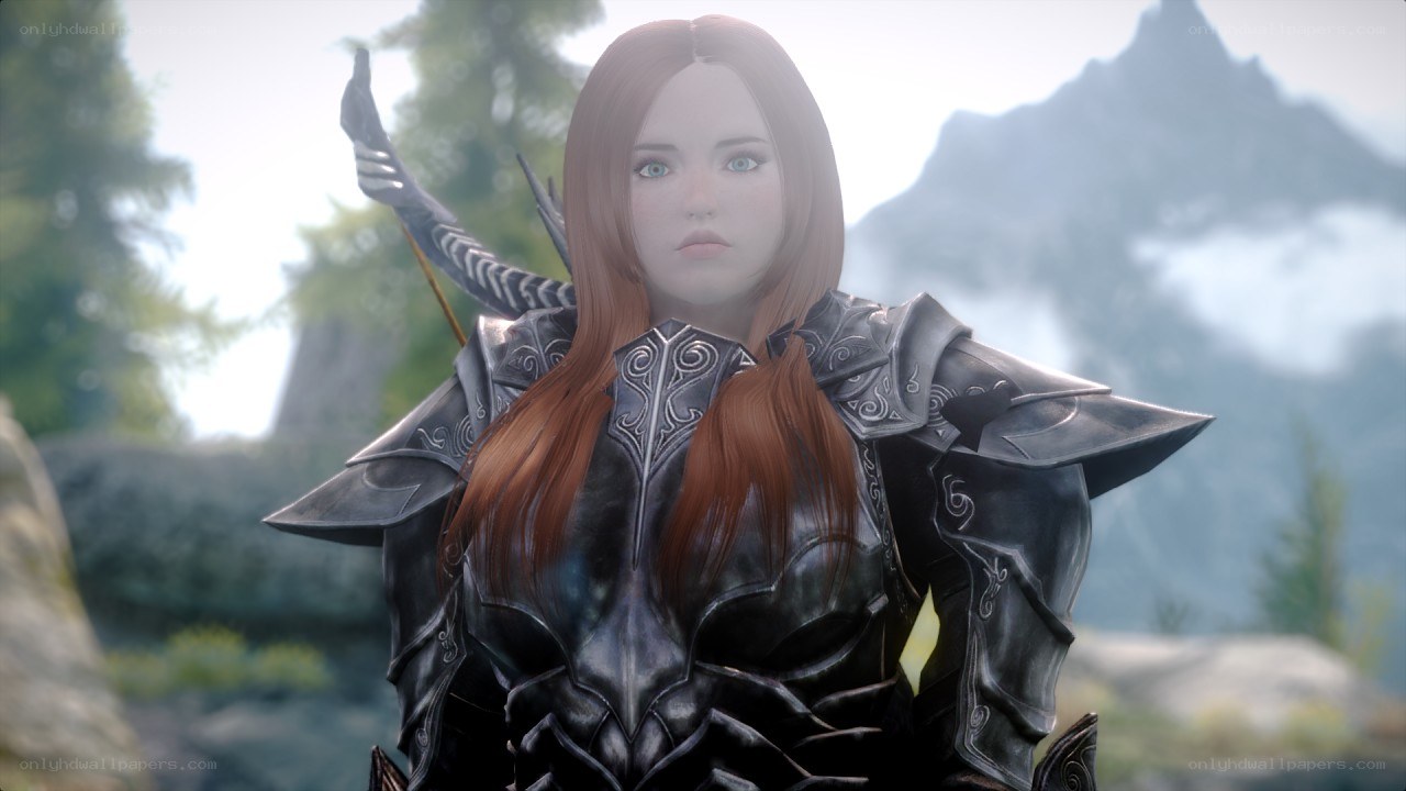 female warrior in armor