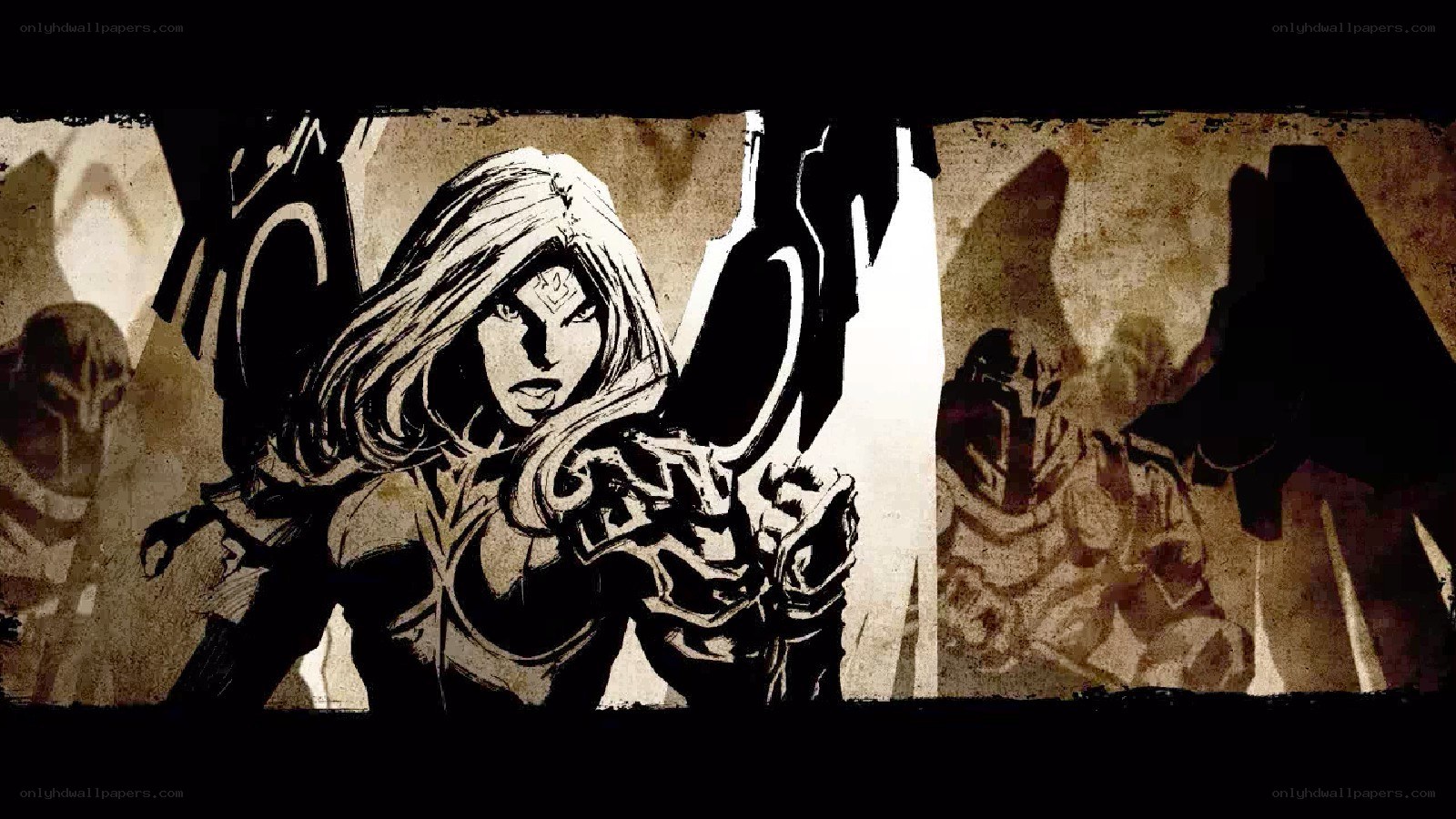 female warrior in armor