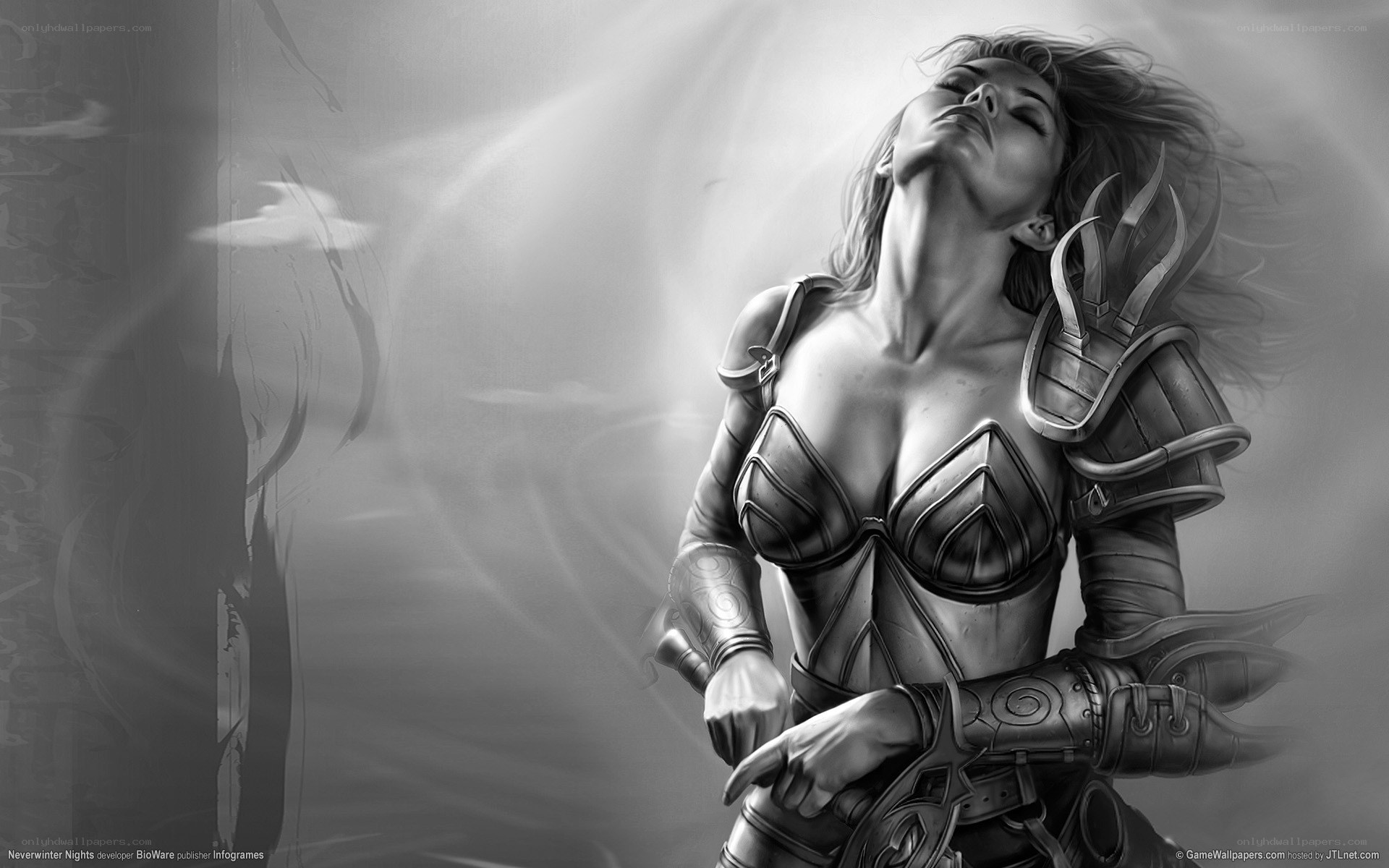 female warrior in armor