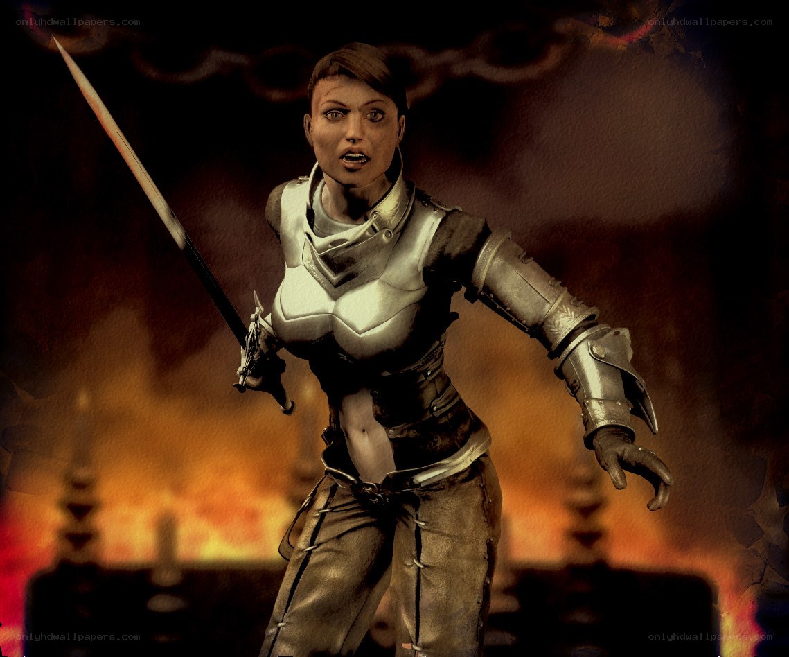 female warrior in armor
