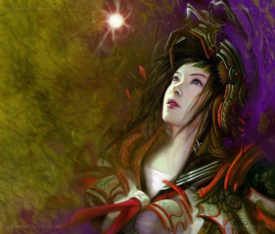 female warrior in armor
