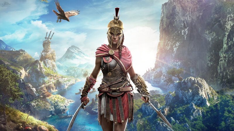 Female Warrior in Armor — Blue, Dramatic, Afternoon