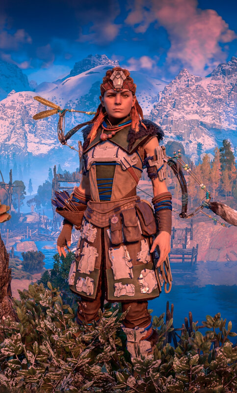 Female Warrior in Armor — Blue, Dramatic, Sunset, 3d Render