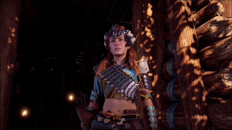 Female Warrior in Armor — Brown, Dramatic, Night, 3d Render