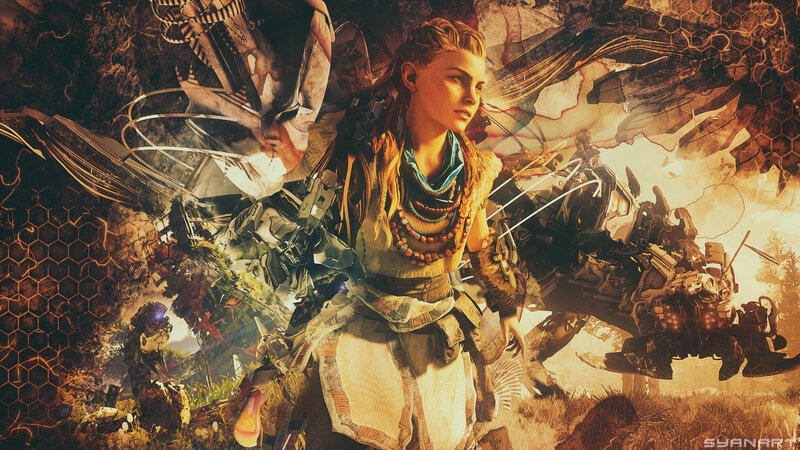 Female Warrior in Armor — Brown, Dramatic, Sunset, Digital Art, Mechanical Creatures