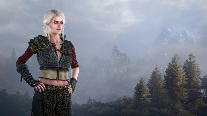 Female Warrior in Armor — Gray, Dramatic, 3d Render, Mountain