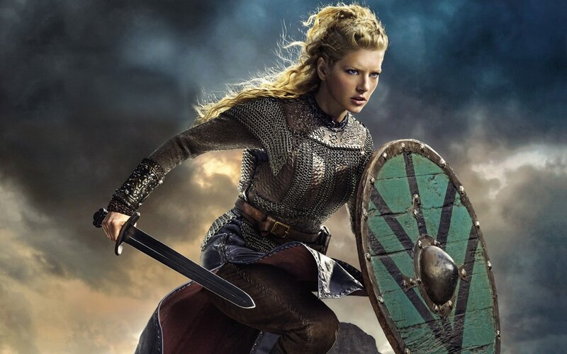 Female Warrior in Armor — Green, Dramatic, Photograph