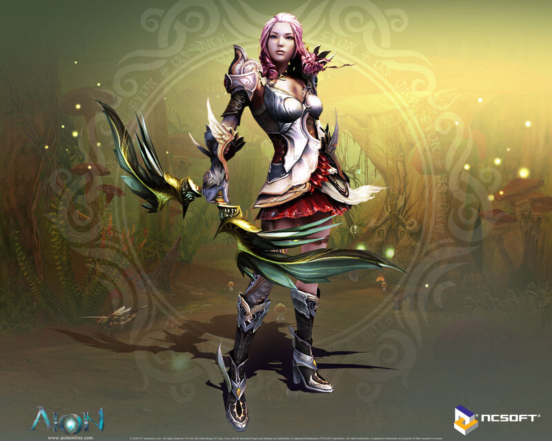 Female Warrior in Armor — Green, Dramatic