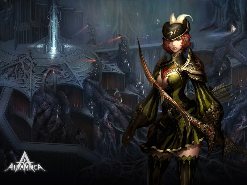 Female Warrior in Armor — Green