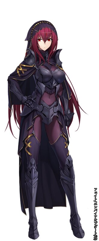 Female Warrior in Armor — Purple, Dramatic, Anime
