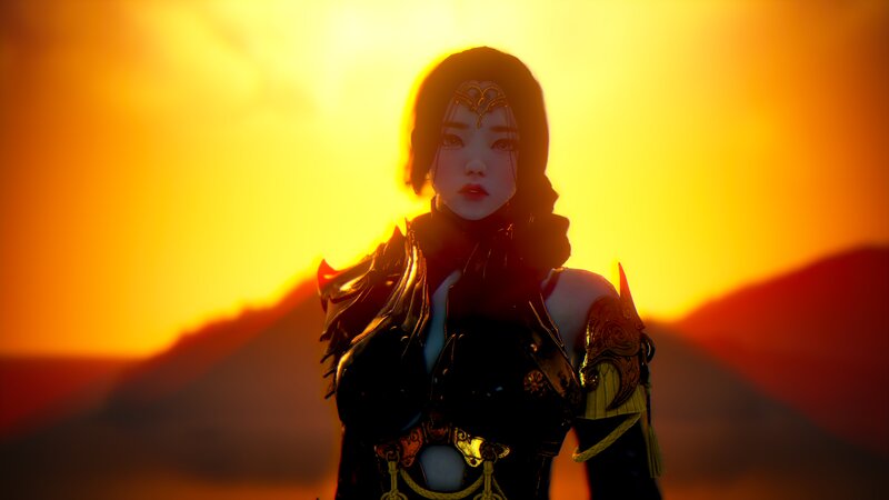 Female Warrior in Armor — Yellow