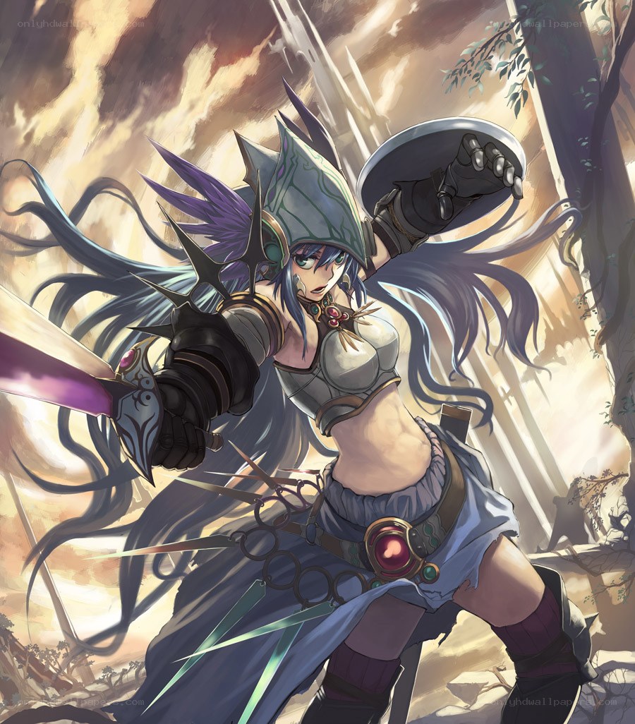 female warrior in battle
