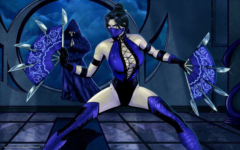 Female Warrior in Blue Suit
