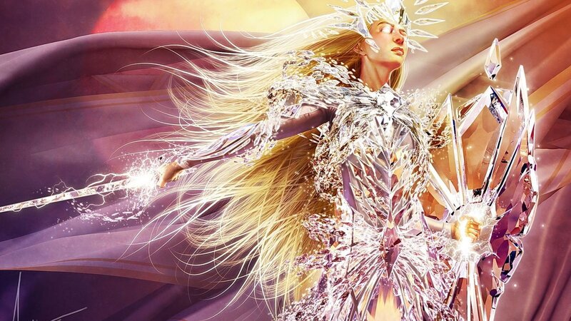 Female Warrior in Crystal Armor