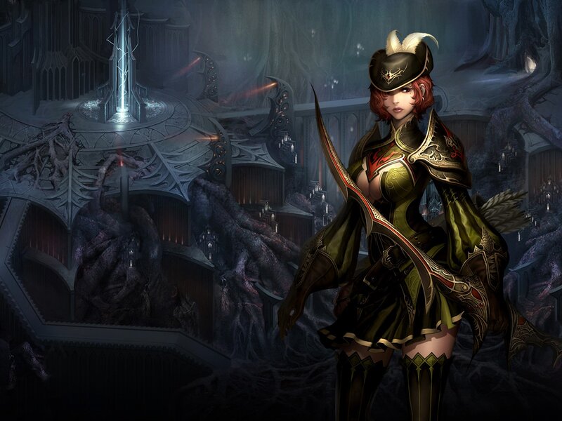 female warrior in dark fantasy