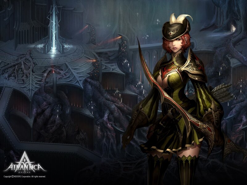 female warrior in dark fantasy setting