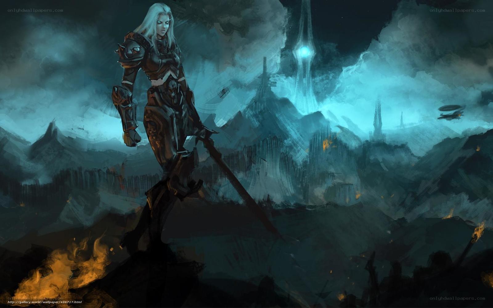 female warrior in dark fantasy