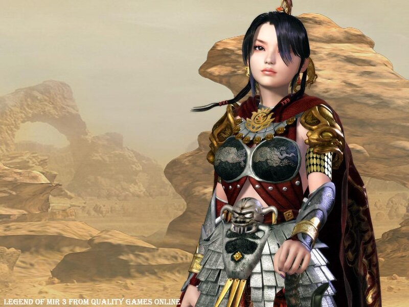 female warrior in desert armor