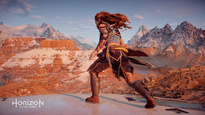 Female Warrior in Desert — Brown, Dramatic, Afternoon