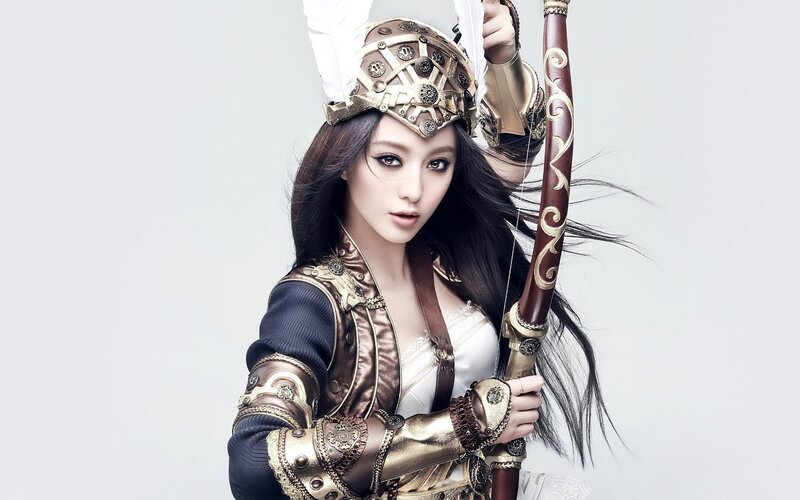 female warrior in fantasy armor