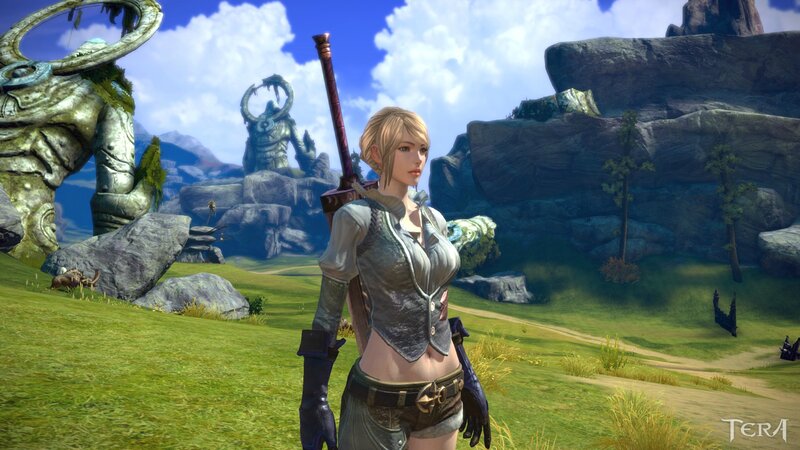 Female Warrior in Field — Green