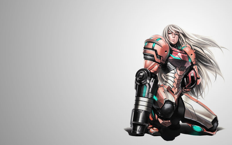 female warrior in futuristic armor