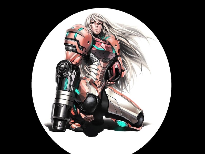 female warrior in futuristic armor
