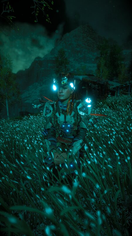 Female Warrior in Glowing Field