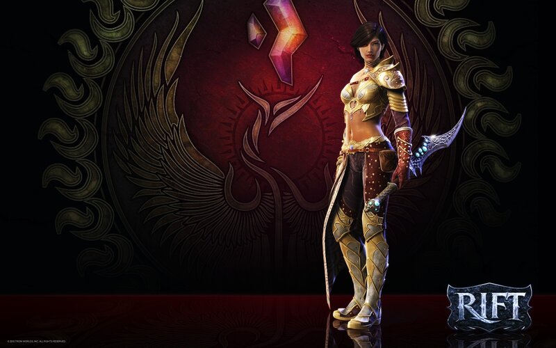 female warrior in golden armor