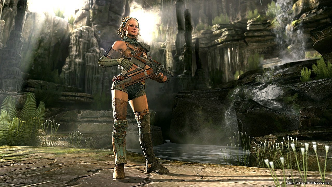 female warrior in jungle