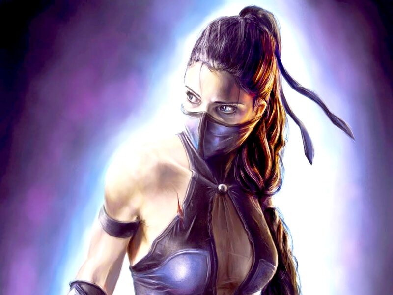 Female Warrior in Mask