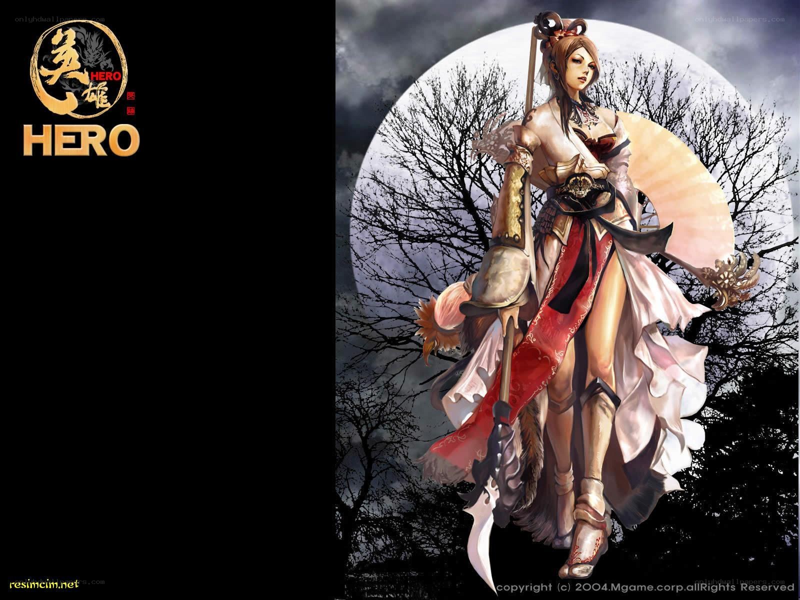 female warrior in moonlight