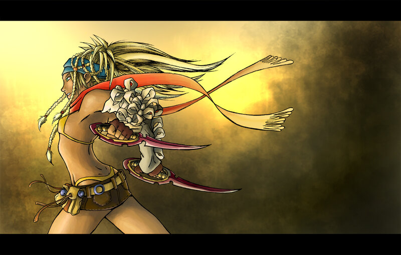 female warrior in motion