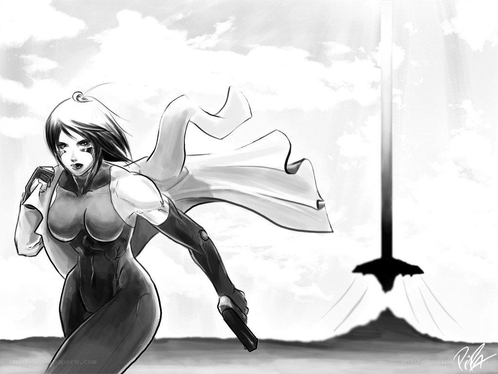 female warrior in motion