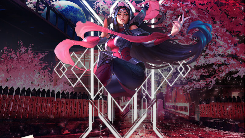 Female Warrior in Pink and Black
