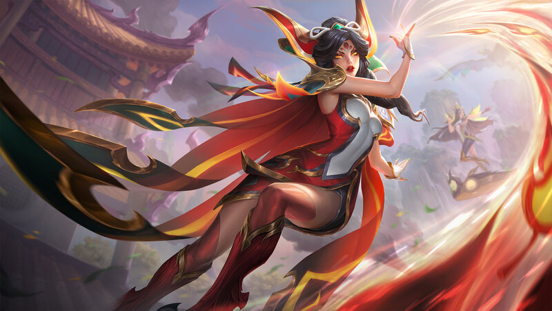 Female Warrior in Red Cape