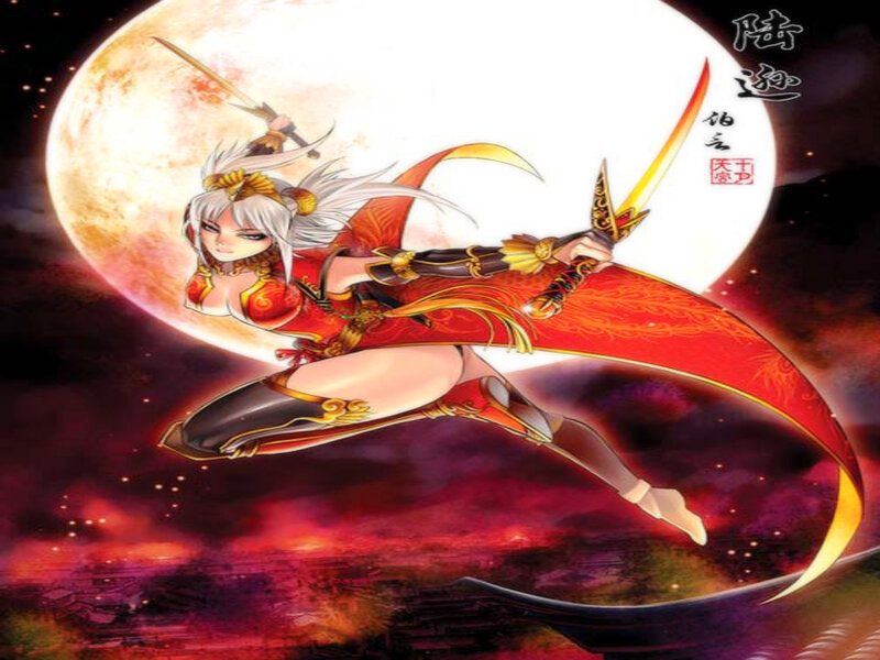 Female Warrior in Red