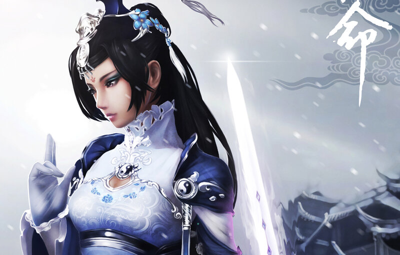 female warrior in traditional attire